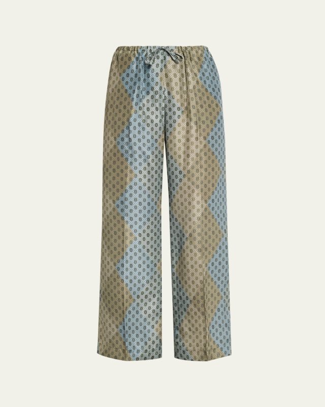 Puvis Silk Relaxed Drawstring Pants